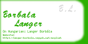 borbala langer business card