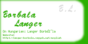 borbala langer business card